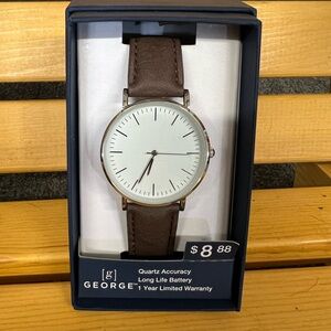 George Brown Leather Strap Watch